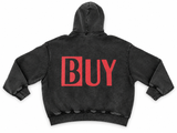 DOBUY VINTAGE WASHED ZIP-UP SWEATSUIT — BLACK/WHITE