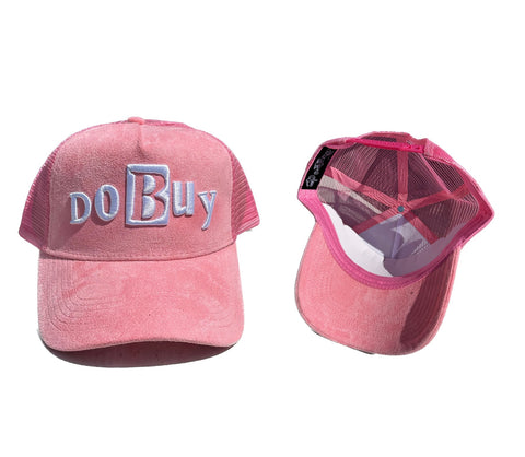 Pink DoBuy Suede Trucker Hat