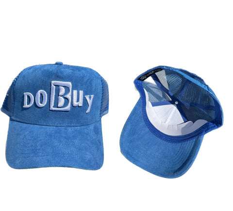 Blue DoBuy Suede Trucker Hat